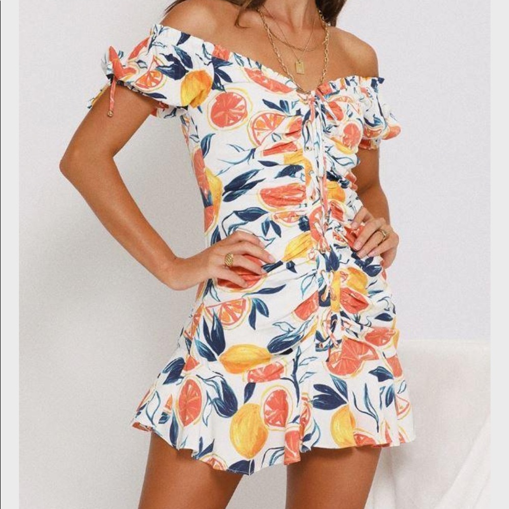 Lemon citrus dress NTW